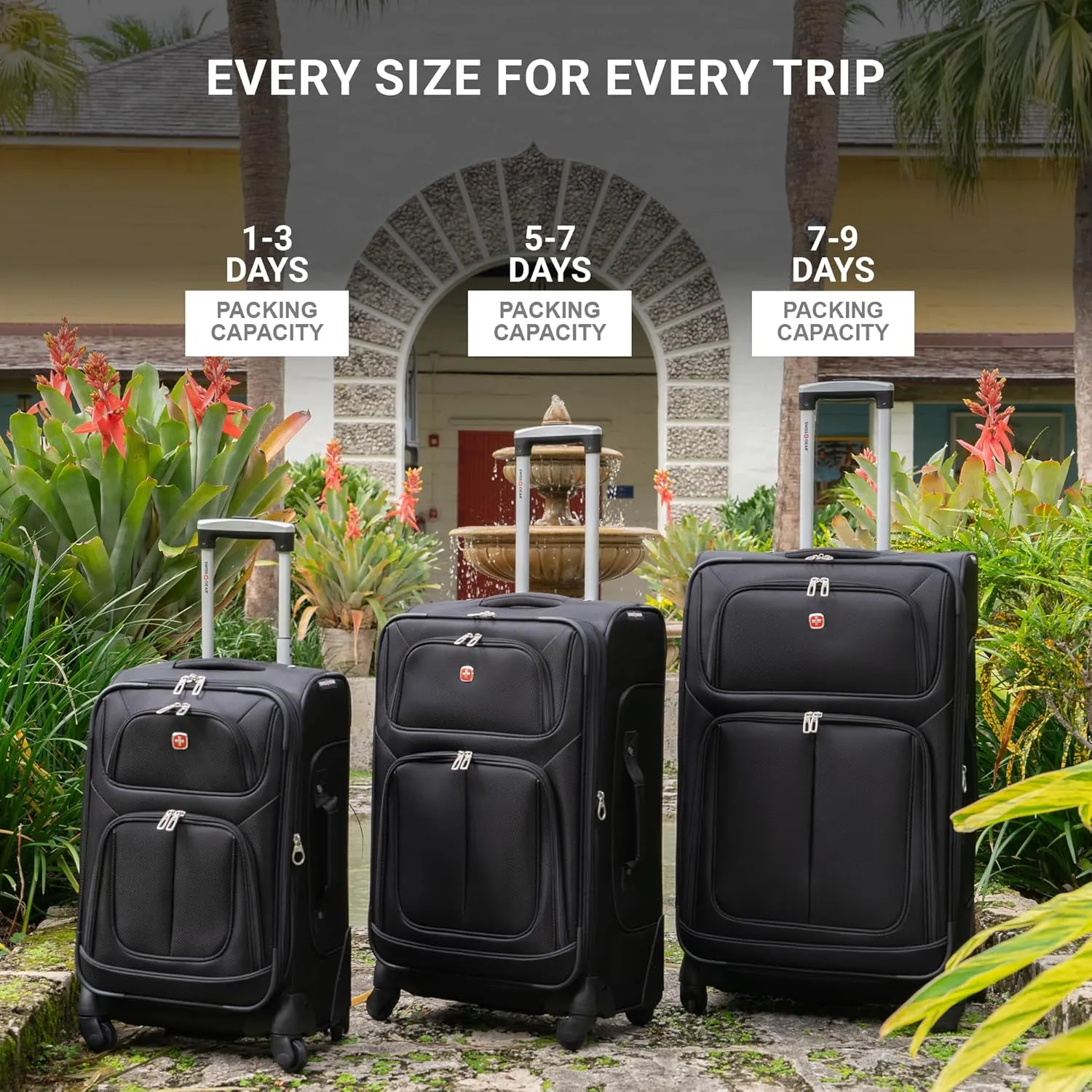 SwissGear Sion Softside Expandable Luggage, Merlot, Carry-On 21-Inch