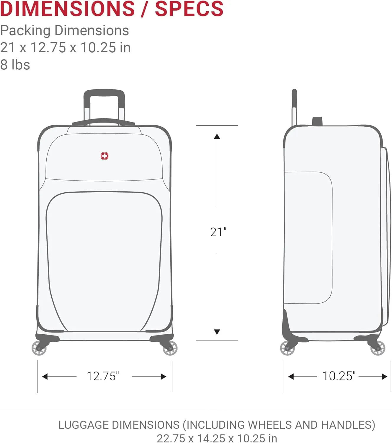 SwissGear Sion Softside Expandable Luggage, Merlot, Carry-On 21-Inch