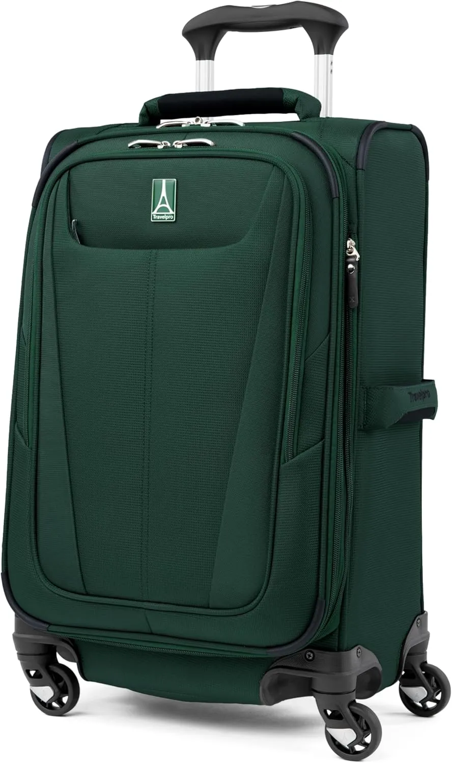 Travelpro Maxlite 5 Softside Expandable Luggage with 4 Spinner Wheels, Lightweight Suitcase, Men and Women, Forest Green, Carry-on 21-Inch