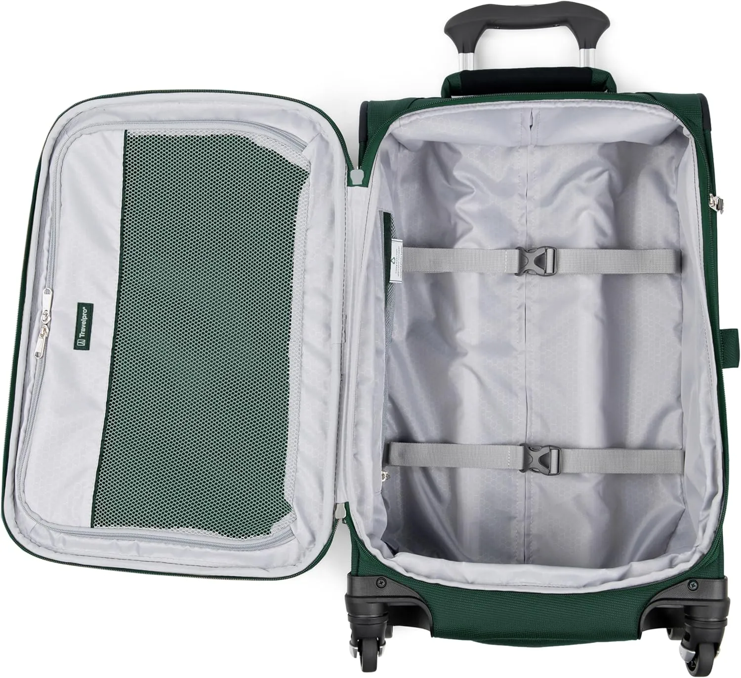 Travelpro Maxlite 5 Softside Expandable Luggage with 4 Spinner Wheels, Lightweight Suitcase, Men and Women, Forest Green, Carry-on 21-Inch