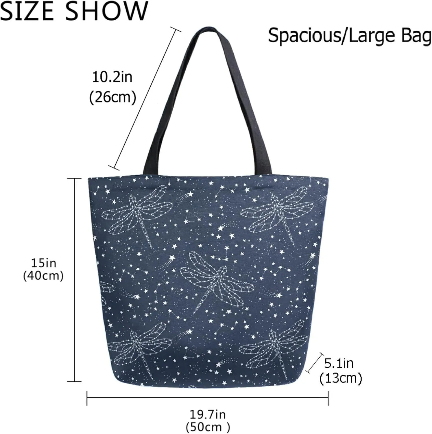Trendy Cute Printed Pattern Extra Large Shoulder Tote Bag for Beach Travel Weekender Gym Grocery Shopping