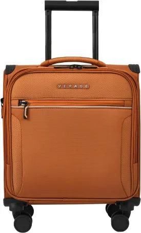 Verage Toledo Underseat Carry On Luggage 15-Inch Softside Small Suitcase with Spinner Wheels & USB Port (Orange, Carry-On 15-Inch)