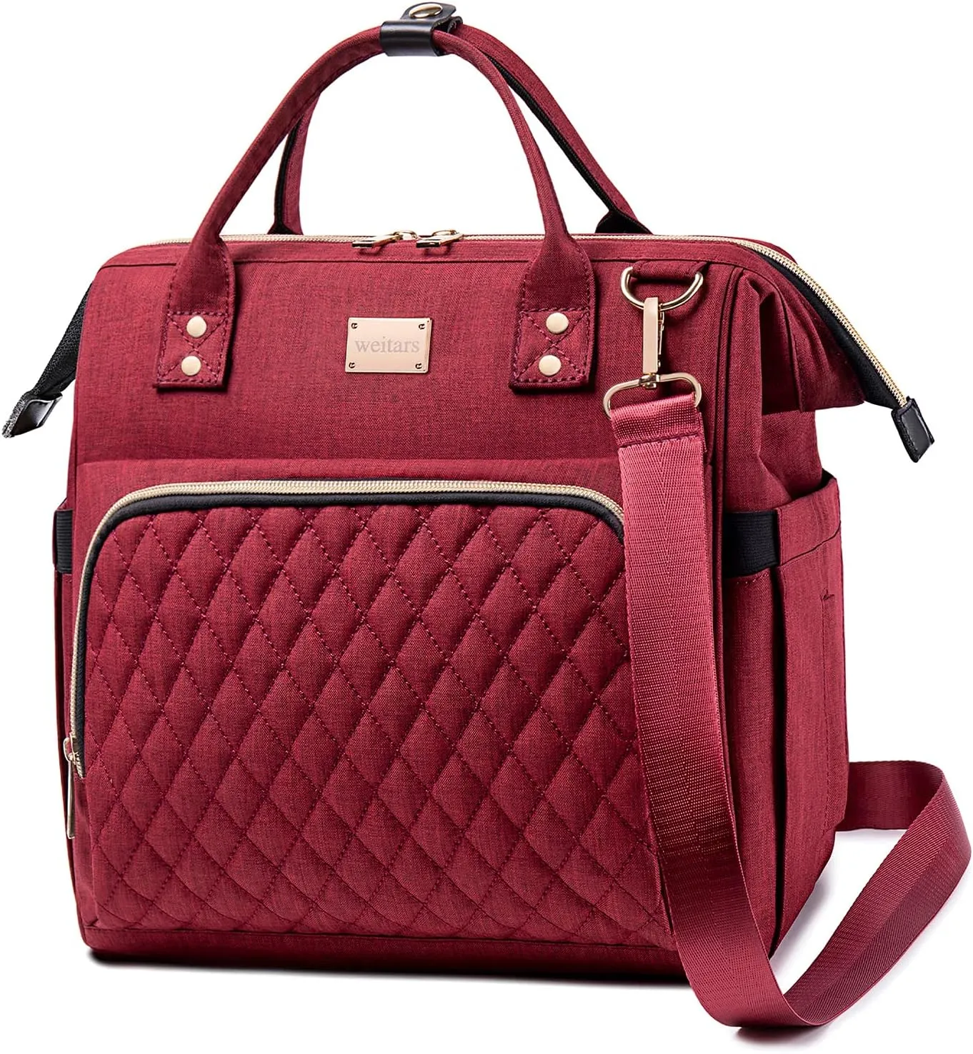 Weitars Women's Lunch Bag & Cooler Purse with Adjustable Strap & Pockets, Leakproof Lunch Box for Work, Picnic, Hiking, Beach