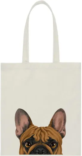 WIRESTER Reusable Canvas Tote Bag for Women Girls, Grocery Shopping Bag, Shoulder Bag, Travel Tote Bag, Cute Dog Cat