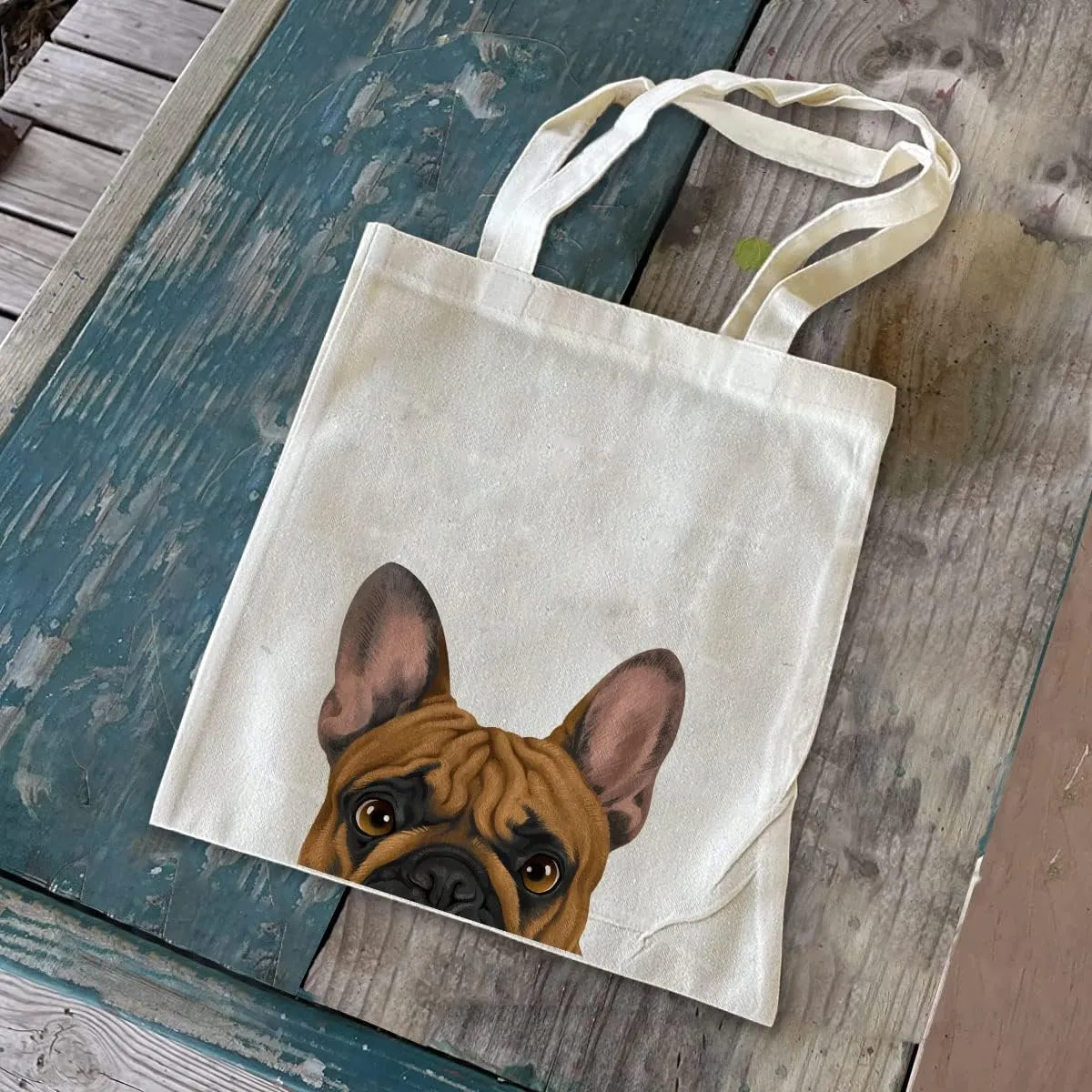 WIRESTER Reusable Canvas Tote Bag for Women Girls, Grocery Shopping Bag, Shoulder Bag, Travel Tote Bag, Cute Dog Cat