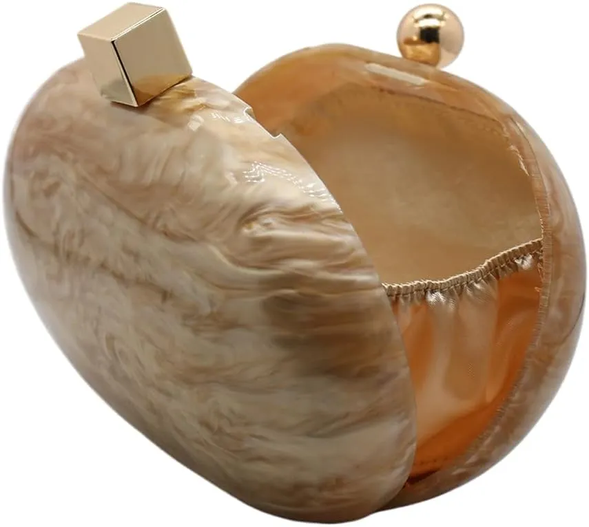 Women Acrylic Clutch Purse Marble Evening Bag Glitter Acrylic Shoulder Handbag Wedding Party Prom Trendy Purse