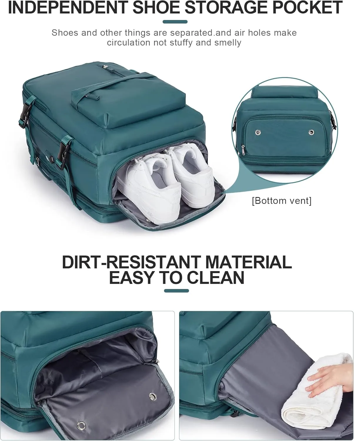 WONHOX Large Travel Backpack Carry on Flight Approved Laptop Work Business Backpack for Women Men Mochila de Viaje