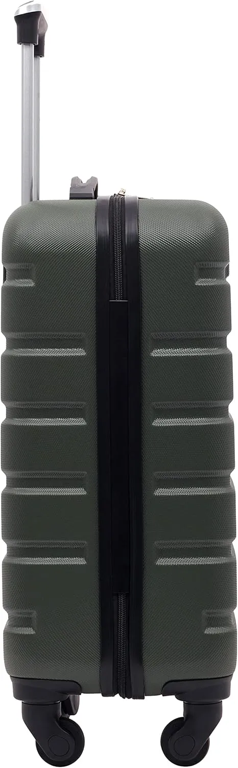 Wrangler Hardside Spinner Carry-On Luggage, Deep Depth, 22-Inch